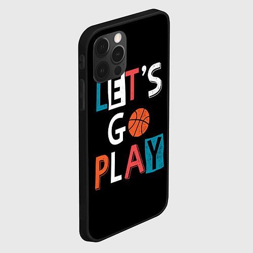 Чехол iPhone 12 Pro Let is go play / 3D-Черный – фото 2