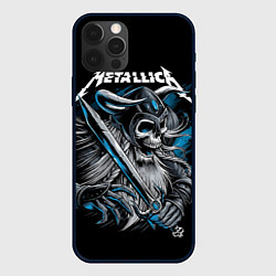 Чехол для iPhone 12 Pro Metallica, цвет: 3D-черный