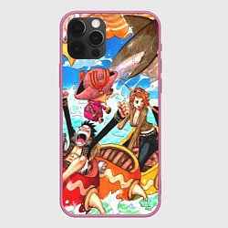 Чехол для iPhone 12 Pro One Piece, цвет: 3D-малиновый