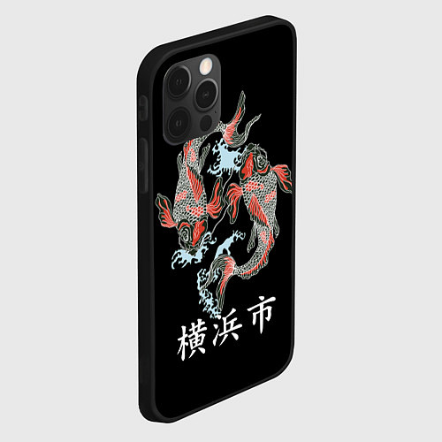 Чехол iPhone 12 Pro Иокогама / 3D-Черный – фото 2