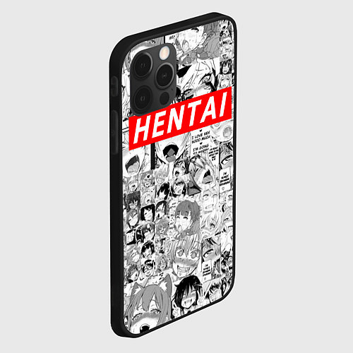 Чехол iPhone 12 Pro HENTAI Style / 3D-Черный – фото 2