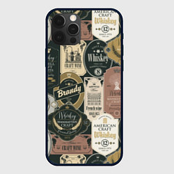 Чехол для iPhone 12 Pro Этикетки мира Виски, цвет: 3D-черный
