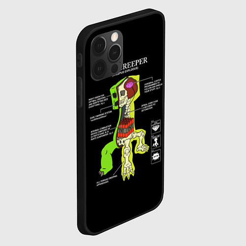 Чехол iPhone 12 Pro The Creeper / 3D-Черный – фото 2