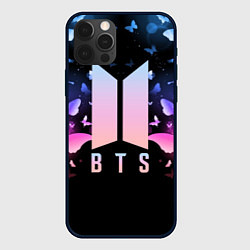 Чехол для iPhone 12 Pro BTS: Black Butterflies, цвет: 3D-черный