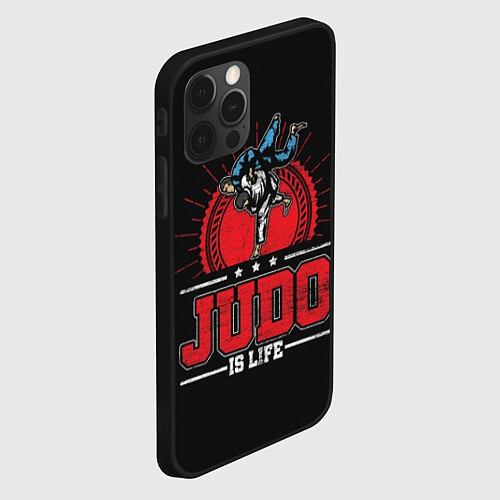 Чехол iPhone 12 Pro Judo is life / 3D-Черный – фото 2