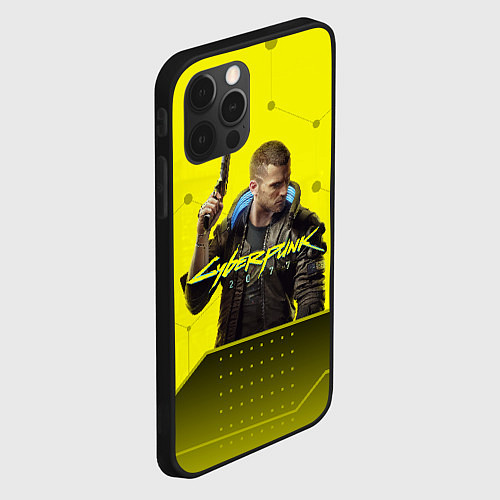 Чехол iPhone 12 Pro CYBERPUNK 2077 / 3D-Черный – фото 2