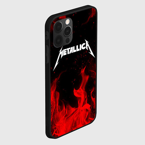 Чехол iPhone 12 Pro METALLICA НА СПИНЕ / 3D-Черный – фото 2