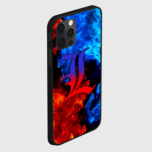 Чехол iPhone 12 Pro L letter fire / 3D-Черный – фото 2