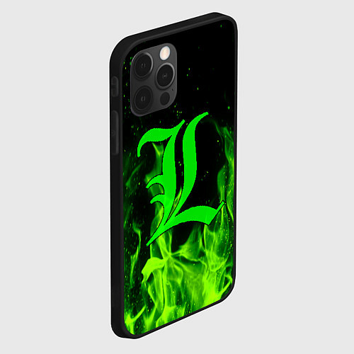 Чехол iPhone 12 Pro L letter flame / 3D-Черный – фото 2