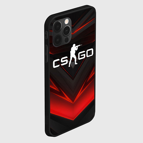 Чехол iPhone 12 Pro CS GO logo / 3D-Черный – фото 2