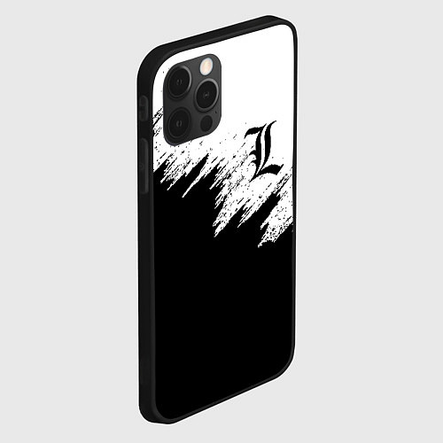 Чехол iPhone 12 Pro L letter line / 3D-Черный – фото 2