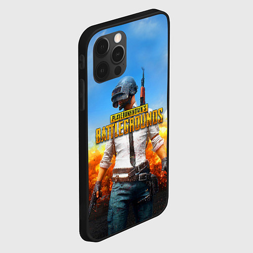 Чехол iPhone 12 Pro PUBG / 3D-Черный – фото 2