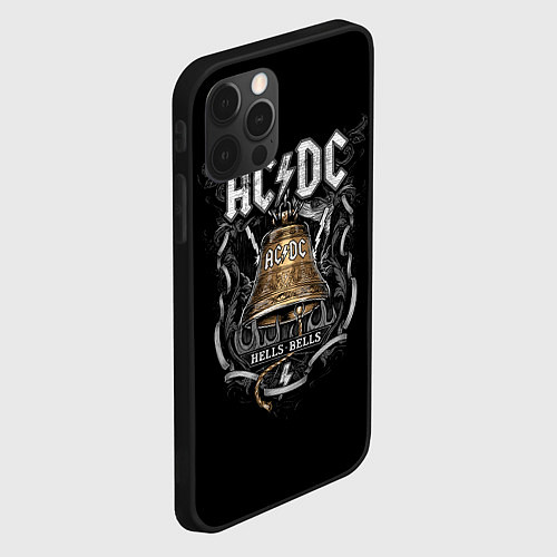 Чехол iPhone 12 Pro ACDC - hells bells / 3D-Черный – фото 2