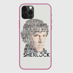 Чехол для iPhone 12 Pro Sherlock, цвет: 3D-малиновый