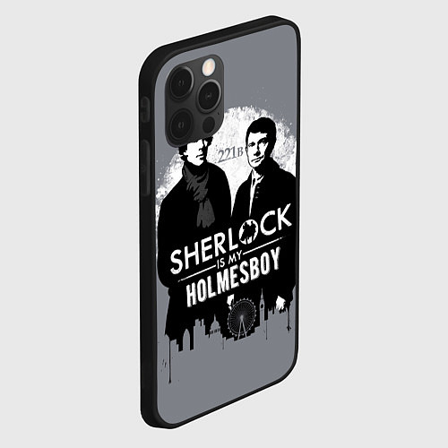 Чехол iPhone 12 Pro Sherlock Holmesboy / 3D-Черный – фото 2
