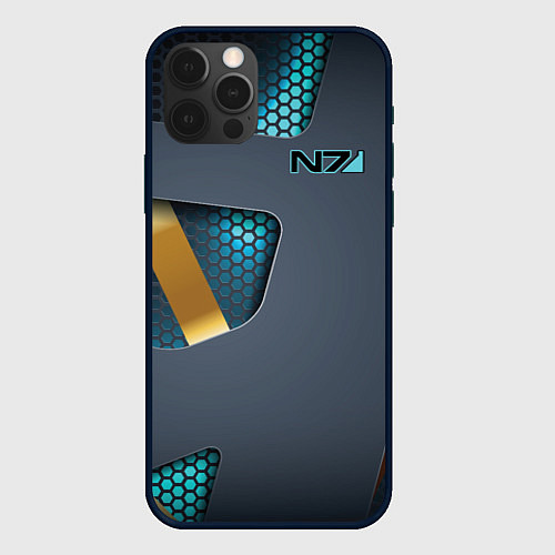 Чехол iPhone 12 Pro Mass Effect N7 / 3D-Черный – фото 1