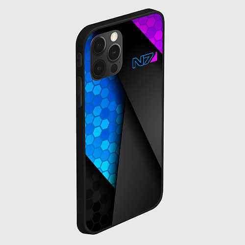 Чехол iPhone 12 Pro Mass Effect N7 / 3D-Черный – фото 2