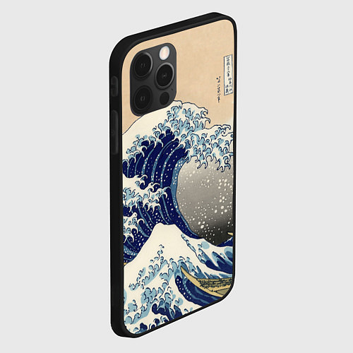 Чехол iPhone 12 Pro Kanagawa Wave Art / 3D-Черный – фото 2