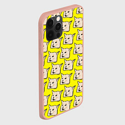 Чехол для iPhone 12 Pro Woman yelling at cat, цвет: 3D-светло-розовый — фото 2