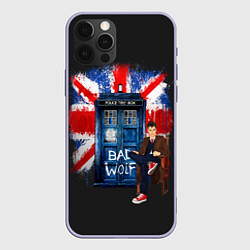 Чехол для iPhone 12 Pro Doctor Who: Bad Wolf, цвет: 3D-светло-сиреневый