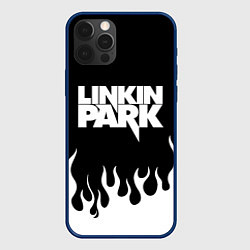 Чехол для iPhone 12 Pro Linkin Park: Black Flame, цвет: 3D-тёмно-синий