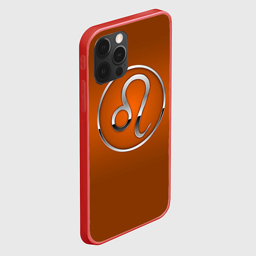 Чехол iPhone 12 Pro Leo Лев / 3D-Красный – фото 2