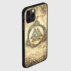 Чехол для iPhone 12 Pro Валькнут символ павших в битве, цвет: 3D-черный — фото 2