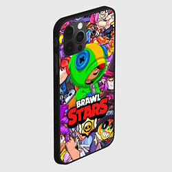 Чехол для iPhone 12 Pro BRAWL STARS LEON, цвет: 3D-черный — фото 2