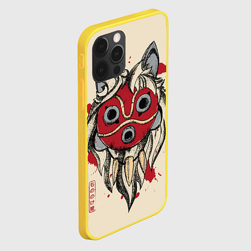 Чехол iPhone 12 Pro Princess Mononoke / 3D-Желтый – фото 2