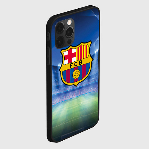 Чехол iPhone 12 Pro FC Barcelona / 3D-Черный – фото 2