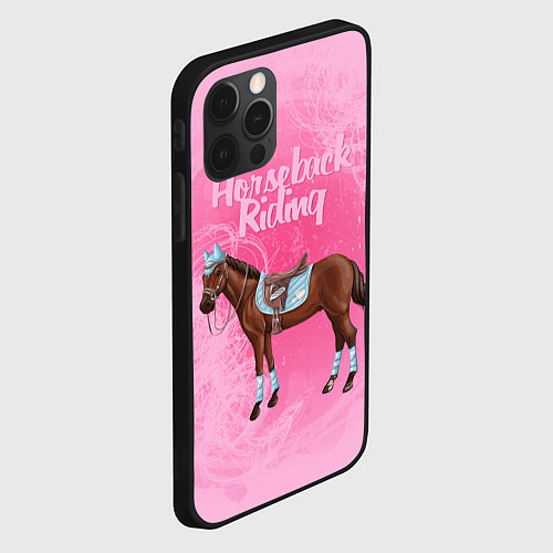 Чехол iPhone 12 Pro Horseback Rading / 3D-Черный – фото 2