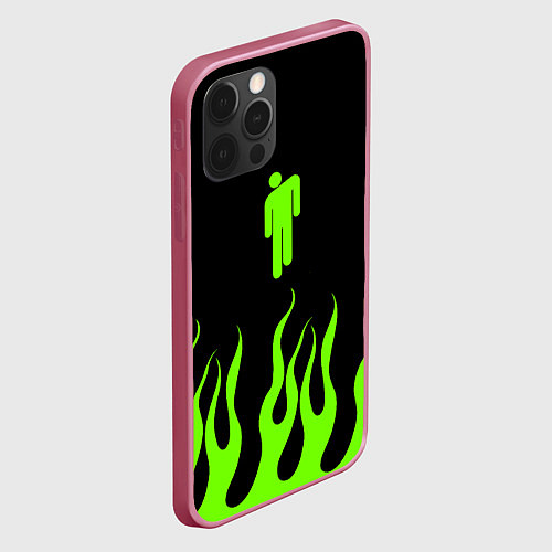 Чехол iPhone 12 Pro Billie eilish / 3D-Малиновый – фото 2