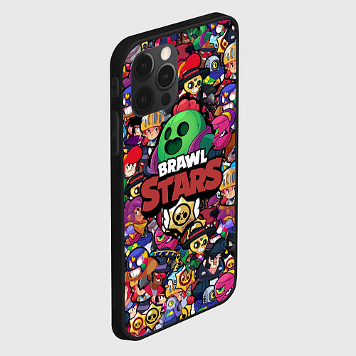 Чехол iPhone 12 Pro BRAWL STARS SPIKE / 3D-Черный – фото 2