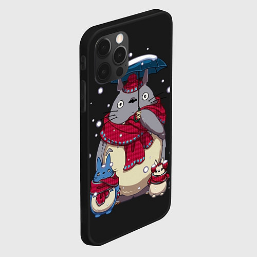 Чехол iPhone 12 Pro My Neighbor Totoro / 3D-Черный – фото 2