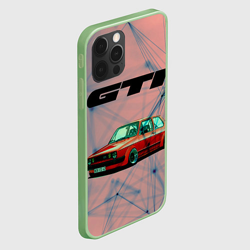 Чехол iPhone 12 Pro Volkswagen / 3D-Салатовый – фото 2