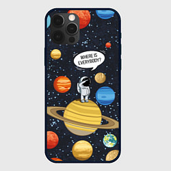 Чехол для iPhone 12 Pro Where is Everybody?, цвет: 3D-черный