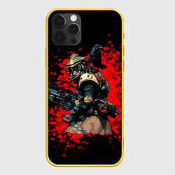 Чехол для iPhone 12 Pro Bloodhound 3D Black, цвет: 3D-желтый
