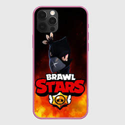 Чехол для iPhone 12 Pro Brawl Stars - Crow, цвет: 3D-малиновый