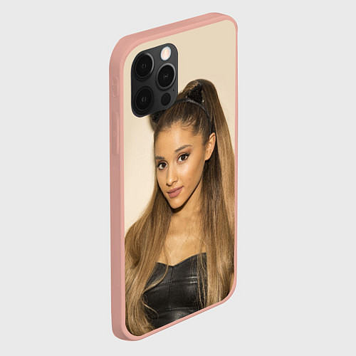 Чехол iPhone 12 Pro Ariana Grande Ариана Гранде / 3D-Светло-розовый – фото 2