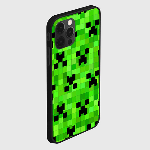 Чехол iPhone 12 Pro MINECRAFT / 3D-Черный – фото 2