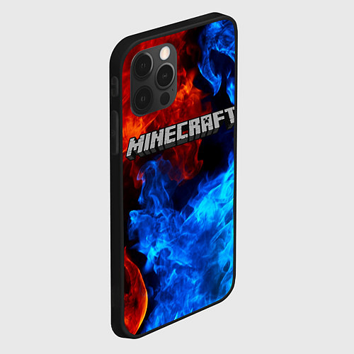 Чехол iPhone 12 Pro MINECRAFT / 3D-Черный – фото 2