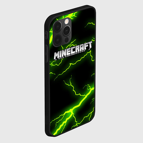 Чехол iPhone 12 Pro MINECRAFT STORM / 3D-Черный – фото 2