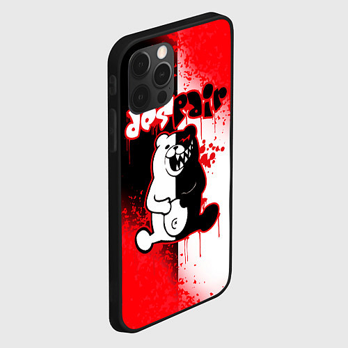 Чехол iPhone 12 Pro MONOKUMA / 3D-Черный – фото 2