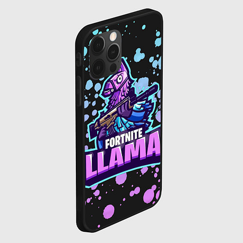 Чехол iPhone 12 Pro Fortnite LLAMA / 3D-Черный – фото 2