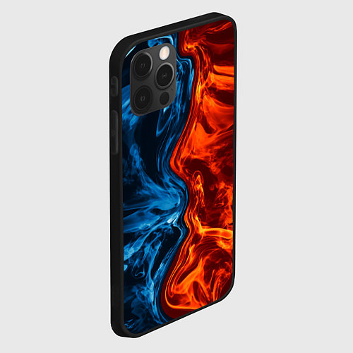 Чехол iPhone 12 Pro Огонь и вода / 3D-Черный – фото 2