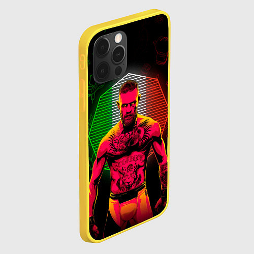 Чехол iPhone 12 Pro CONOR McGREGOR / 3D-Желтый – фото 2