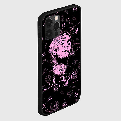 Чехол iPhone 12 Pro LIL PEEP / 3D-Черный – фото 2