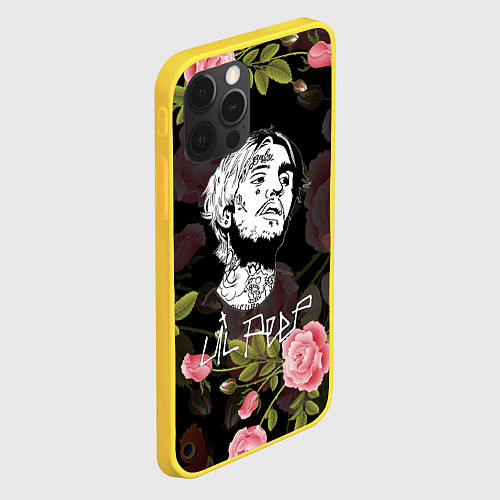 Чехол iPhone 12 Pro LIL PEEP ROSES / 3D-Желтый – фото 2