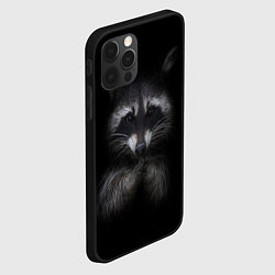 Чехол для iPhone 12 Pro Енот, цвет: 3D-черный — фото 2