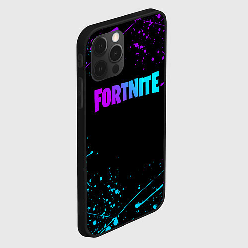 Чехол iPhone 12 Pro FORTNITE / 3D-Черный – фото 2